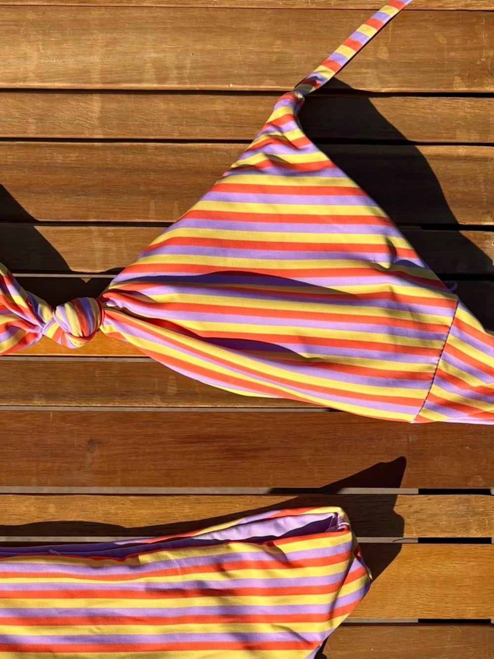 XS NWT Seamless lilac Strawberry Dippin Daisy’s Stripe Yellow Red Adjustable